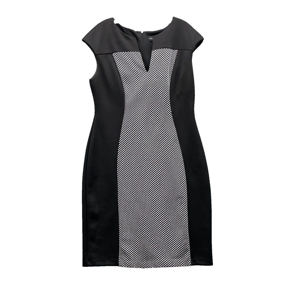 Connected Body Dress Women 12 Black Short Cocktail Party Evening Chic 90s Office